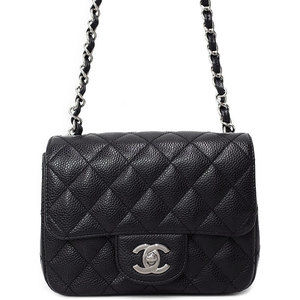 Chanel Mini Matelasse Chain Shoulder Bag Black